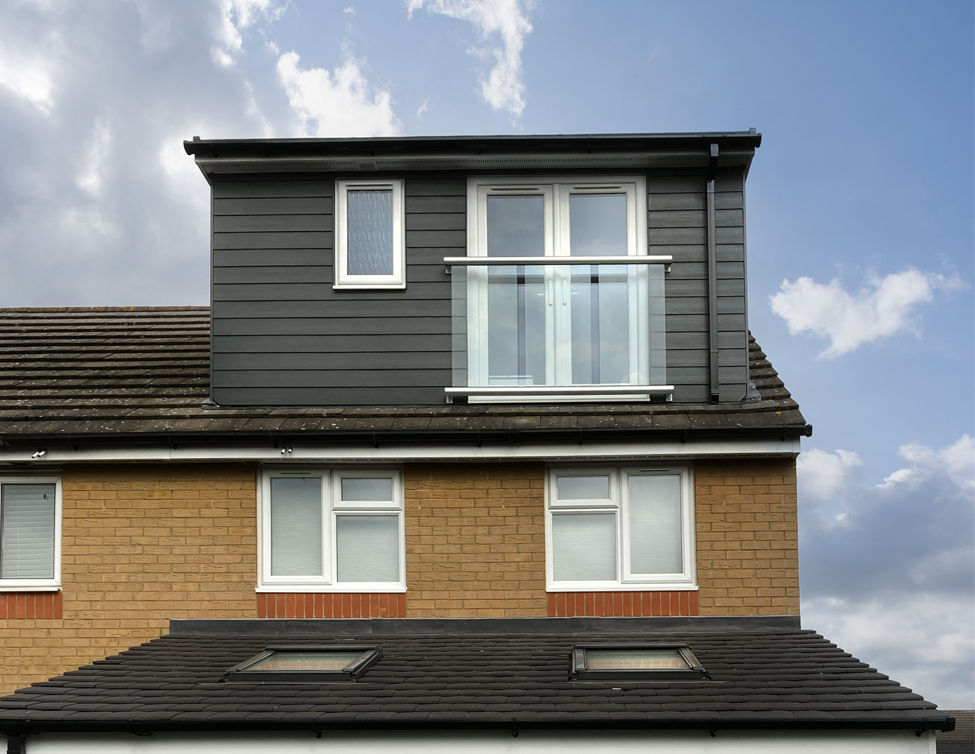 Loft Rear Dormer With Balcony And Rooflights 4023