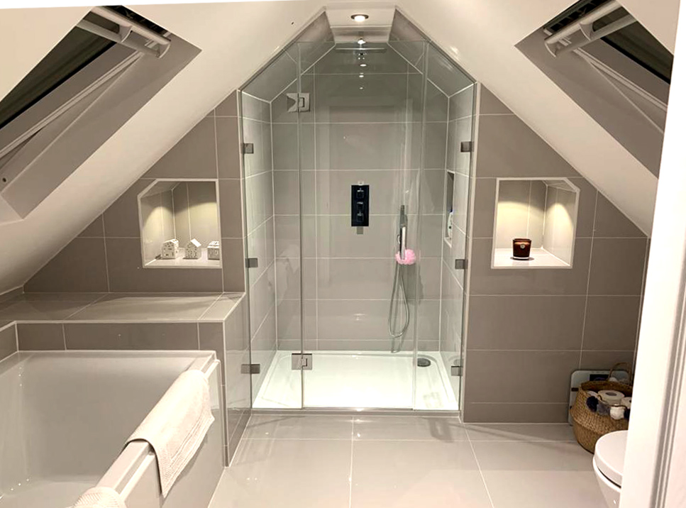 Ensuite Tiled Shower And Bath Loft Conversion 7f27